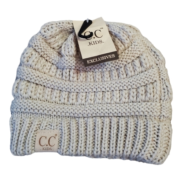 C.c Kids Beige Beanie - Picture 1 of 8